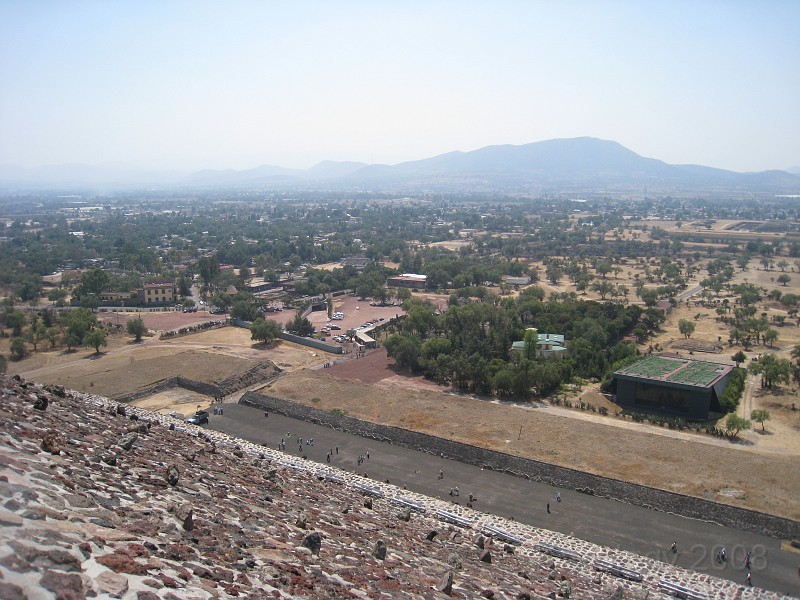 Mexico Pyramids - Mexico City 2009 0555.jpg - A trip to the Teotihuacan area of Mexico to visit the pyramids. A vast complex and a great climb to the top. This was followed by lunch in a cave, then a visit to the historical center of Mexico City. March 2009.